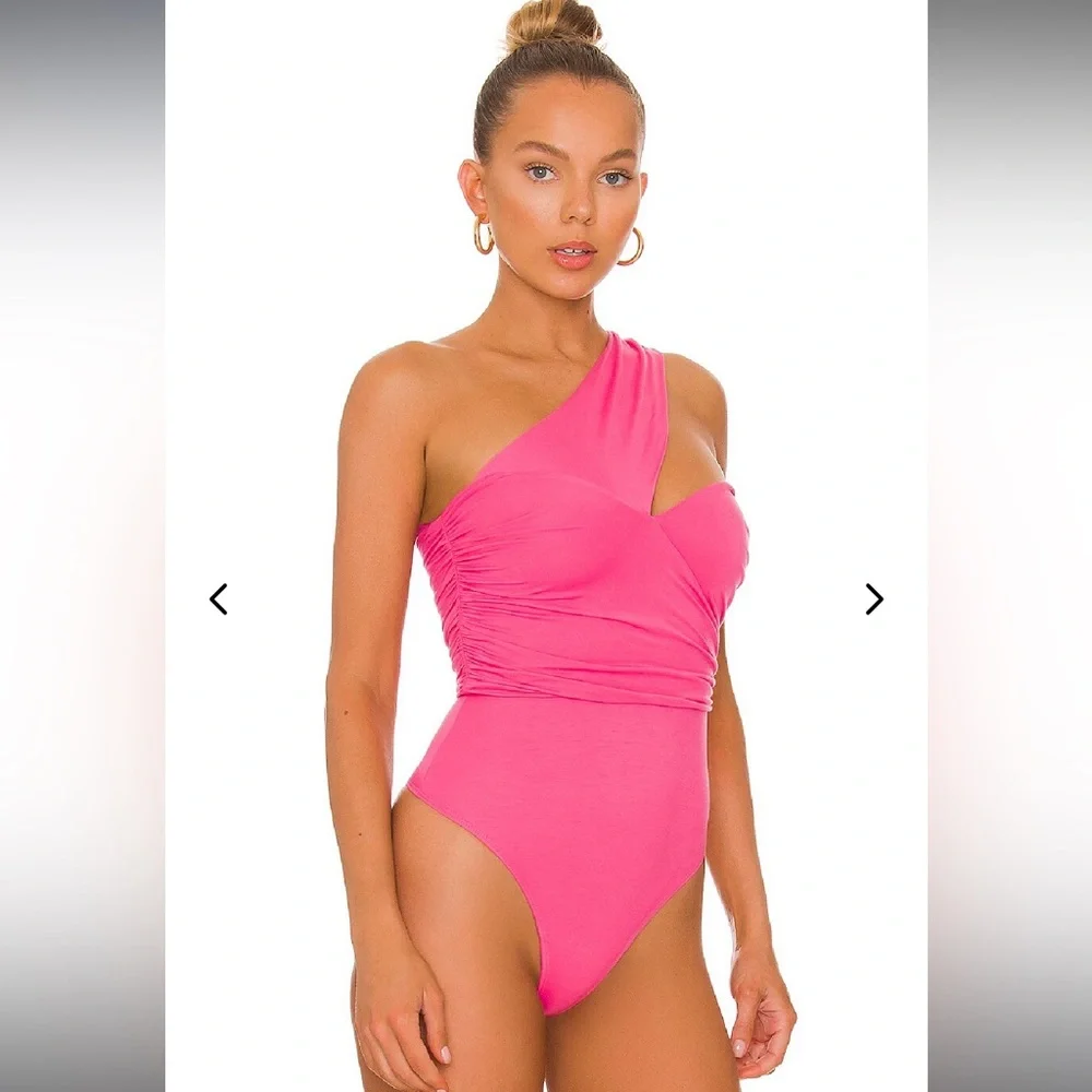 NWT Lovers and Friends Liv Bodysuit Hot Pink - Picture 3 of 9